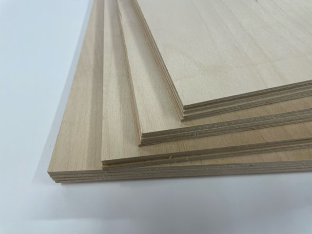 BALTIC BIRCH PLYWOOD 1/8 (3mm) BY APPROX 22 X 26 - 10 PIECES