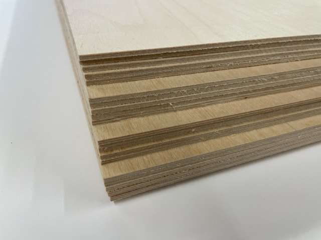 BALTIC BIRCH PLYWOOD 1/8 (3mm) & 1/4 (6mm) BY APPROX 19 7/8 X
